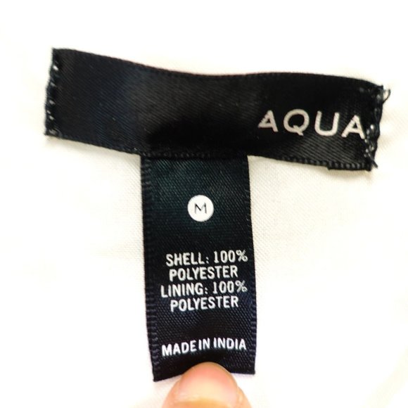 Aqua Dress Medium‎ Mini White Sequins Party Tank Blouson Sparkle 90s Retro - Picture 3 of 8